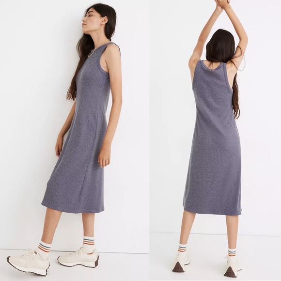 Madewell Dresses & Skirts - ✨NWT Madewell Dusty Orchid Westville Ribbed Knit Tank Midi Dress Plus Size XXL